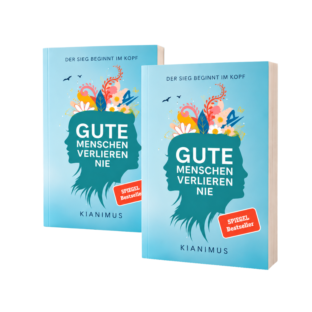 Gute Menschen verlieren nie – 2er Geschenkset ❤️ | 2× SPIEGEL-Bestseller von Kianimus mit persönlich signierter Dankeskarte, 2 Lesezeichen & Zitat-Sticker
