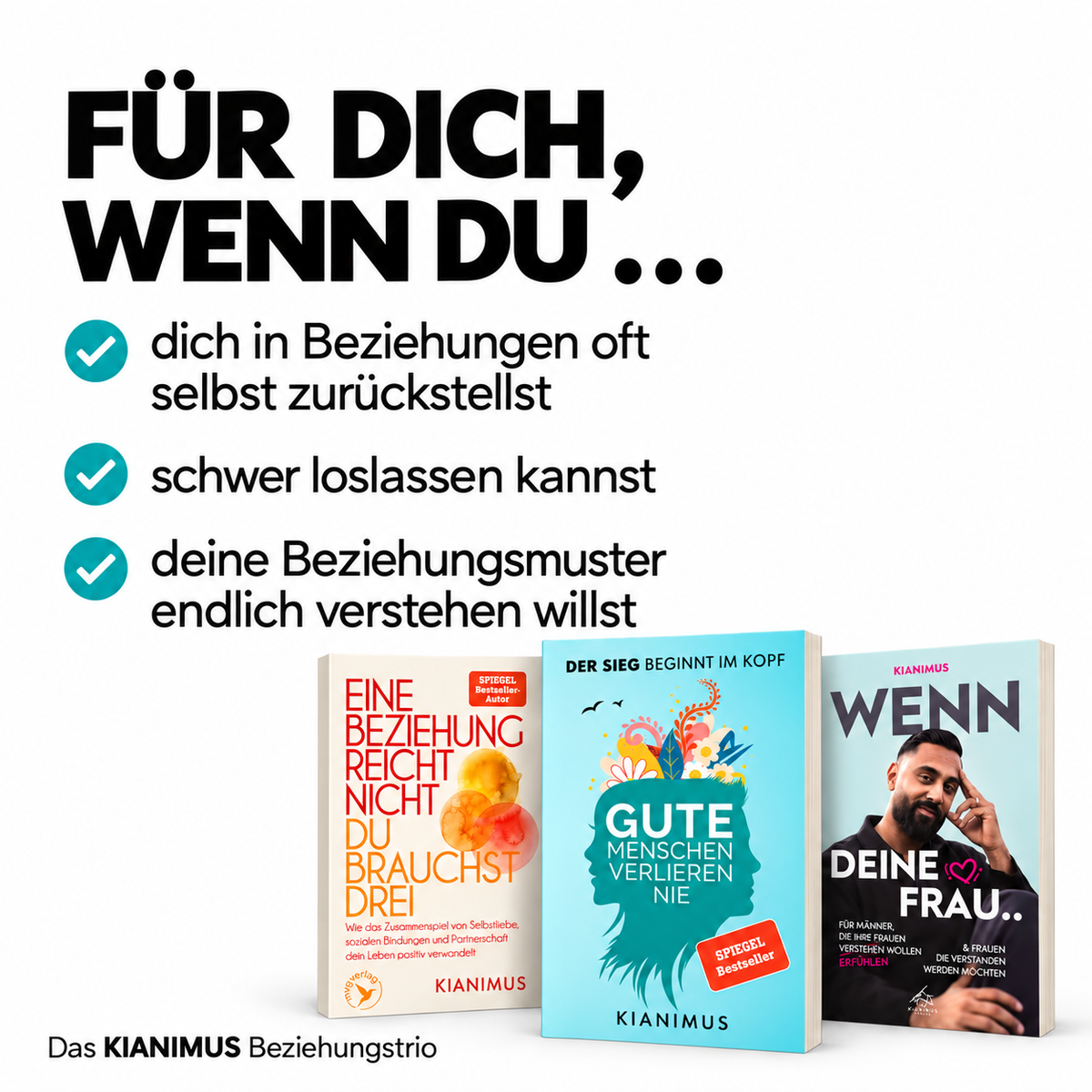 KIANIMUS Beziehungstrio – 3 Bücher über Liebe, Selbstwert und Beziehungen