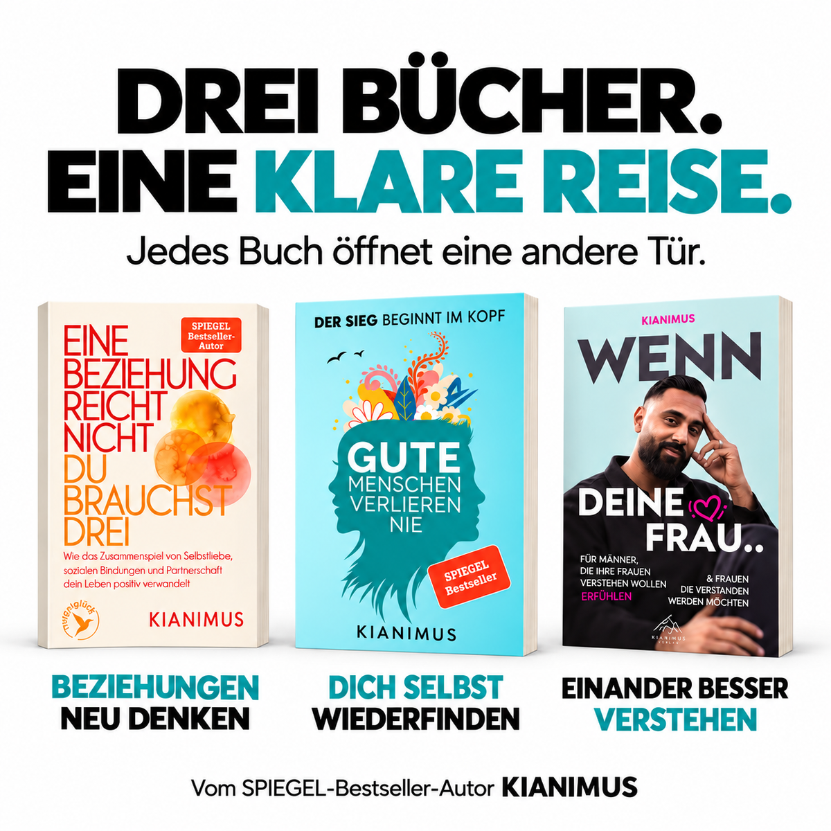 KIANIMUS Beziehungstrio – 3 Bücher über Liebe, Selbstwert und Beziehungen