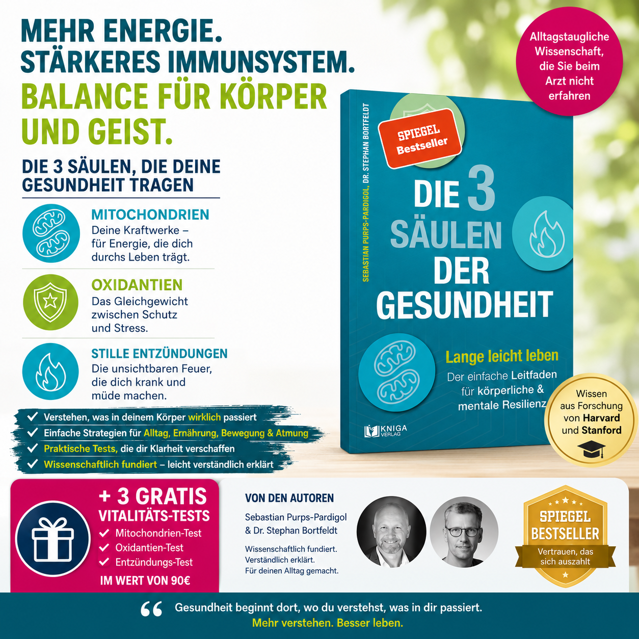Die 3 Säulen der Gesundheit - Lange leicht leben